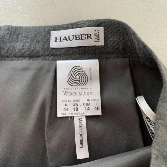Hauber Wool Pencil Skirt in Grey Made in Germany - Picture 8 of 9